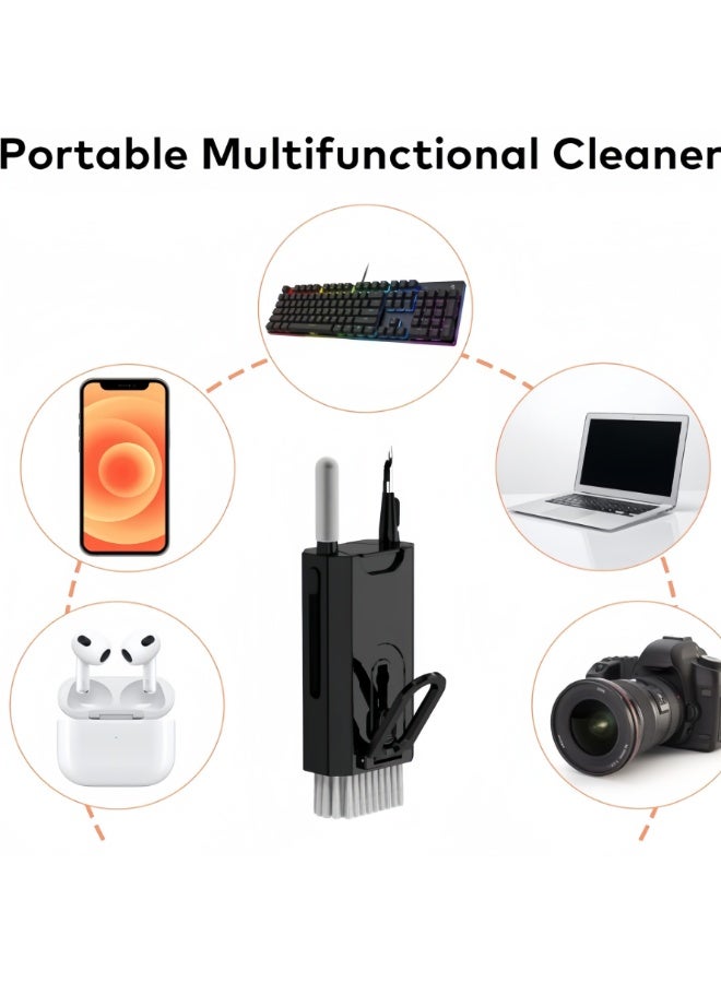 8 in 1 Keyboard Cleaning Kit, Laptop Cleaning With Brush Portable Electronics Keyboard Cleaning Tools, Cleaner Keycap Puller Kit，Multi-Purpose Cleaning Tools For Radio Headsets, Phones, Laptops, Keyboards And PC Screens (Black) - Image 2